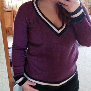 PINK Deep V Neck Sweatshirt